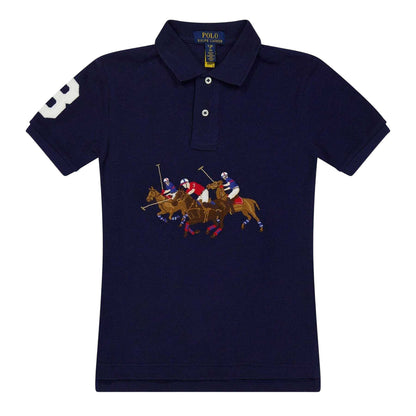 Navy - Front - Ralph Lauren Childrens-Kids Short-Sleeved Polo Shirt