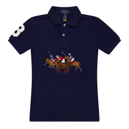 Navy - Front - Ralph Lauren Childrens-Kids Short-Sleeved Polo Shirt