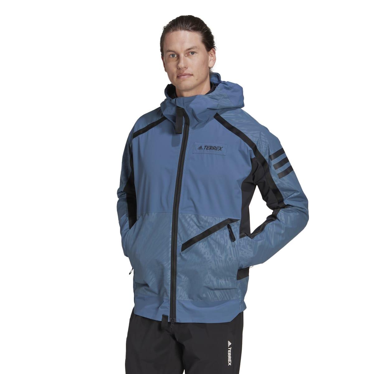 Blue - Lifestyle - Adidas Mens Terrex Utilitas Waterproof Jacket
