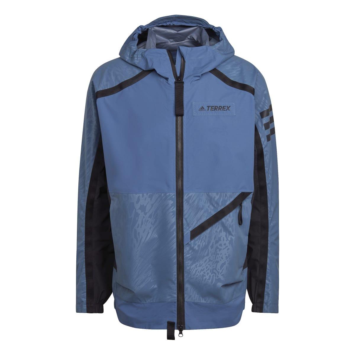 Blue - Front - Adidas Mens Terrex Utilitas Waterproof Jacket
