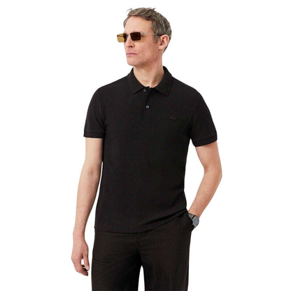 Brown - Side - Lacoste Mens Stripe Polo Shirt