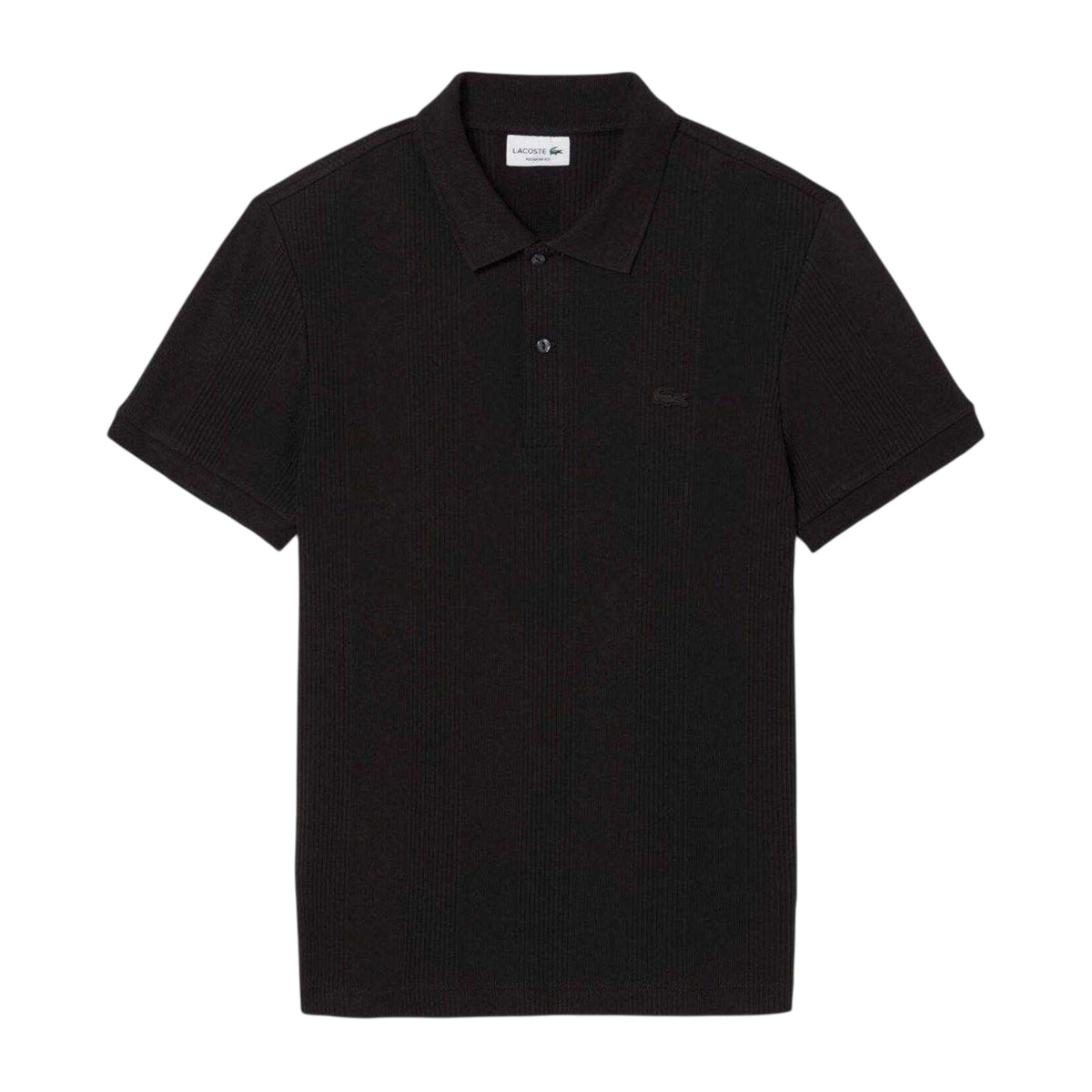Brown - Front - Lacoste Mens Stripe Polo Shirt