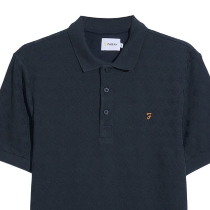 Navy Blue - Back - Farah Mens Horace Polo Shirt