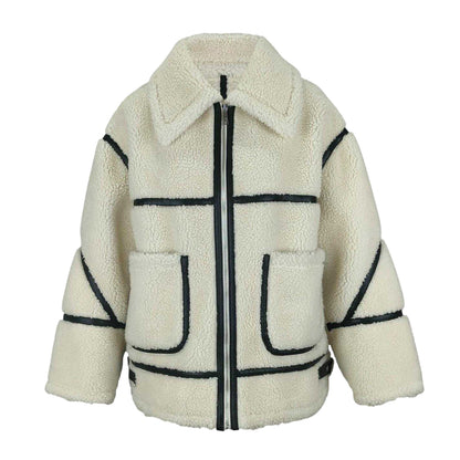 Cream - Front - Jack Wills Womens-Ladies Shearling Jacket