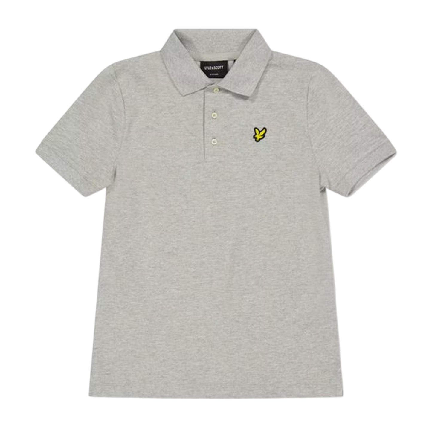Grey Marl - Front - Lyle & Scott Childrens-Kids Small Logo Polo Shirt