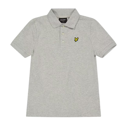 Grey Marl - Front - Lyle & Scott Childrens-Kids Small Logo Polo Shirt