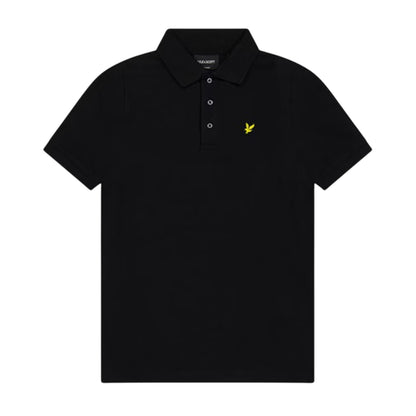 Jet Black - Front - Lyle & Scott Childrens-Kids Small Logo Polo Shirt