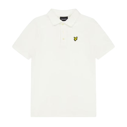 White - Front - Lyle & Scott Childrens-Kids Small Logo Polo Shirt