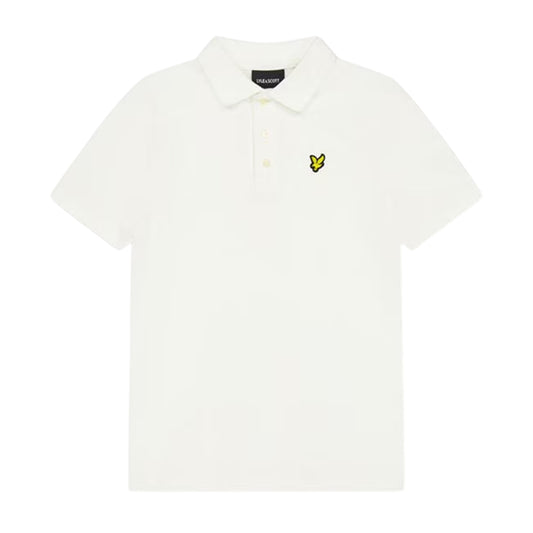 White - Front - Lyle & Scott Childrens-Kids Small Logo Polo Shirt