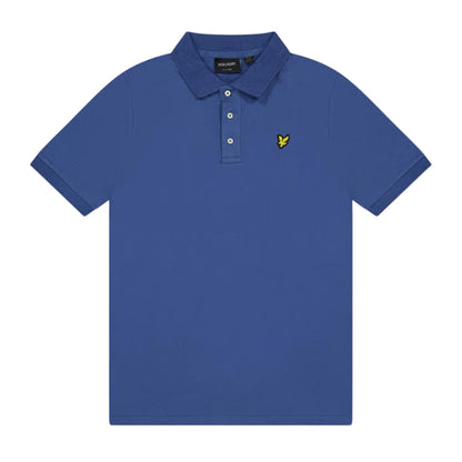 Cornflower Blue - Front - Lyle & Scott Childrens-Kids Small Logo Polo Shirt