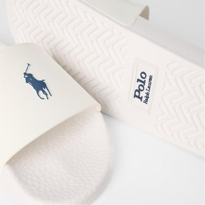 White-Navy-Off White-Navy - Side - Ralph Lauren Womens-Ladies Polo TPU Slides