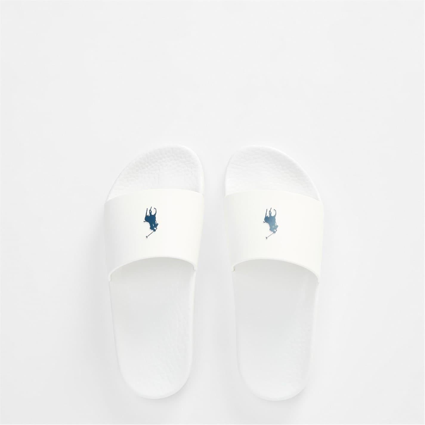 White-Navy-Off White-Navy - Lifestyle - Ralph Lauren Womens-Ladies Polo TPU Slides