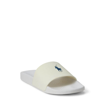 Off White-Navy - Back - Ralph Lauren Womens-Ladies Polo TPU Slides