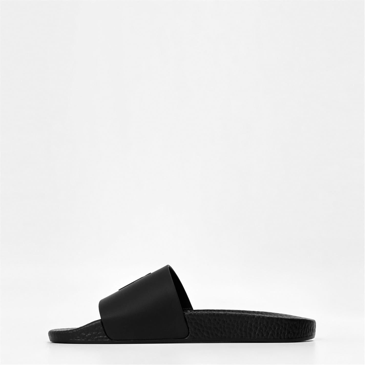 Black-White - Back - Ralph Lauren Womens-Ladies Polo TPU Slides