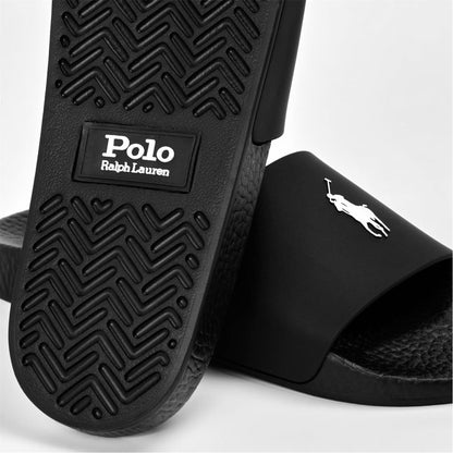 Black-White - Side - Ralph Lauren Womens-Ladies Polo TPU Slides