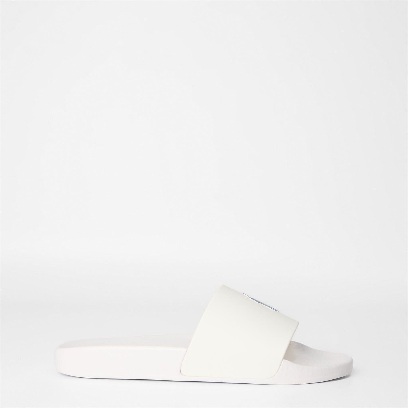 White-Navy-Off White-Navy - Front - Ralph Lauren Womens-Ladies Polo TPU Slides
