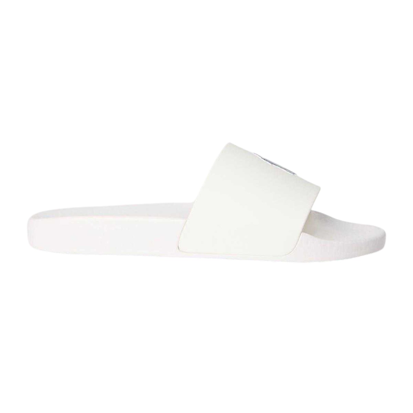 White-Navy - Front - Ralph Lauren Womens-Ladies Polo TPU Slides