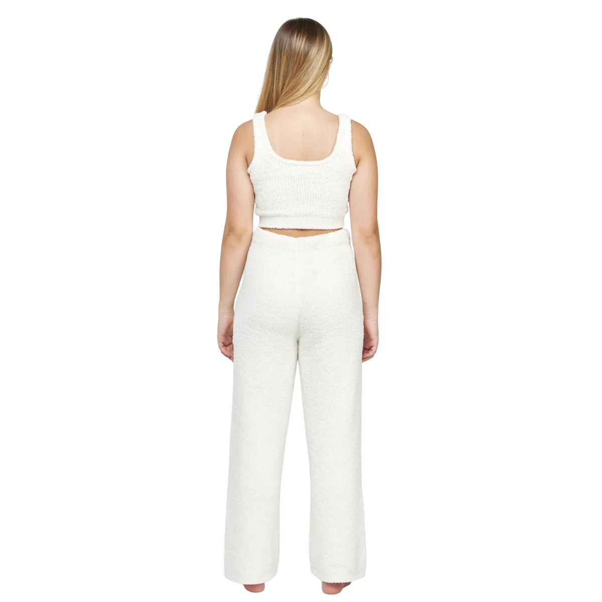 Ecru - Back - SikSilk Girls Lounge Vest Top