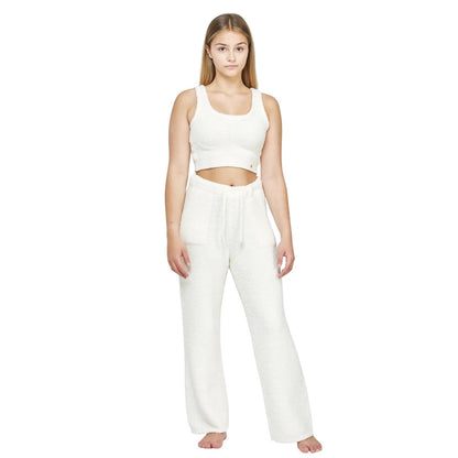 Ecru - Pack Shot - SikSilk Girls Lounge Vest Top