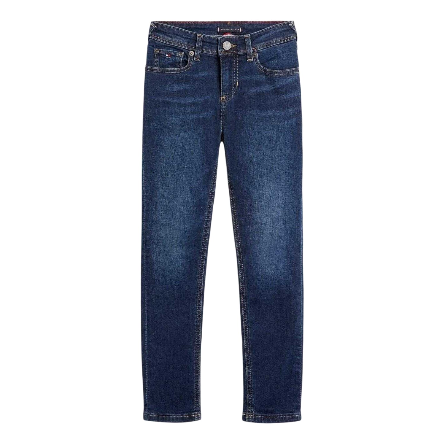 Dark Blue - Front - Tommy Hilfiger Childrens-Kids Scanton Slim Jeans