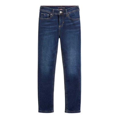 Dark Blue - Front - Tommy Hilfiger Childrens-Kids Scanton Slim Jeans