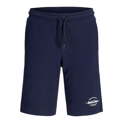 Navy-Mineral - Side - Jack And Jones Boys Fleece Shorts (Pack of 2)