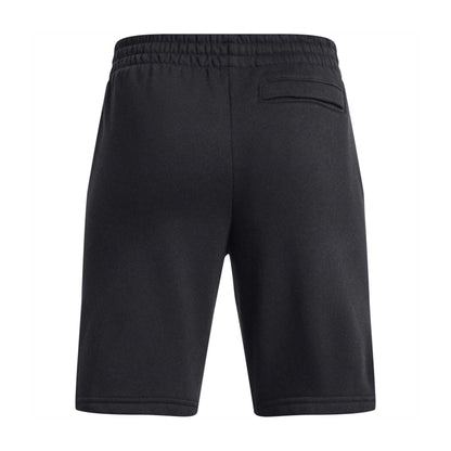 Black-White - Back - Under Armour Childrens-Kids Rival Fleece Shorts