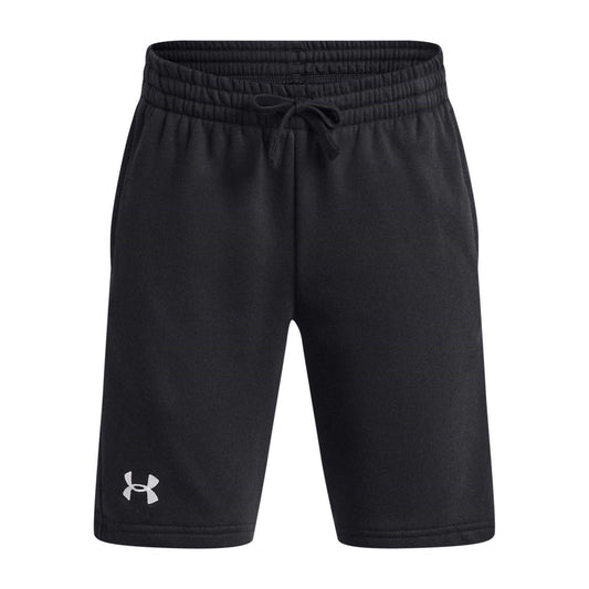 Black-White - Front - Under Armour Childrens-Kids Rival Fleece Shorts