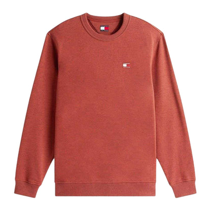 Terracotta - Front - Tommy Jeans Mens Logo Sweatshirt