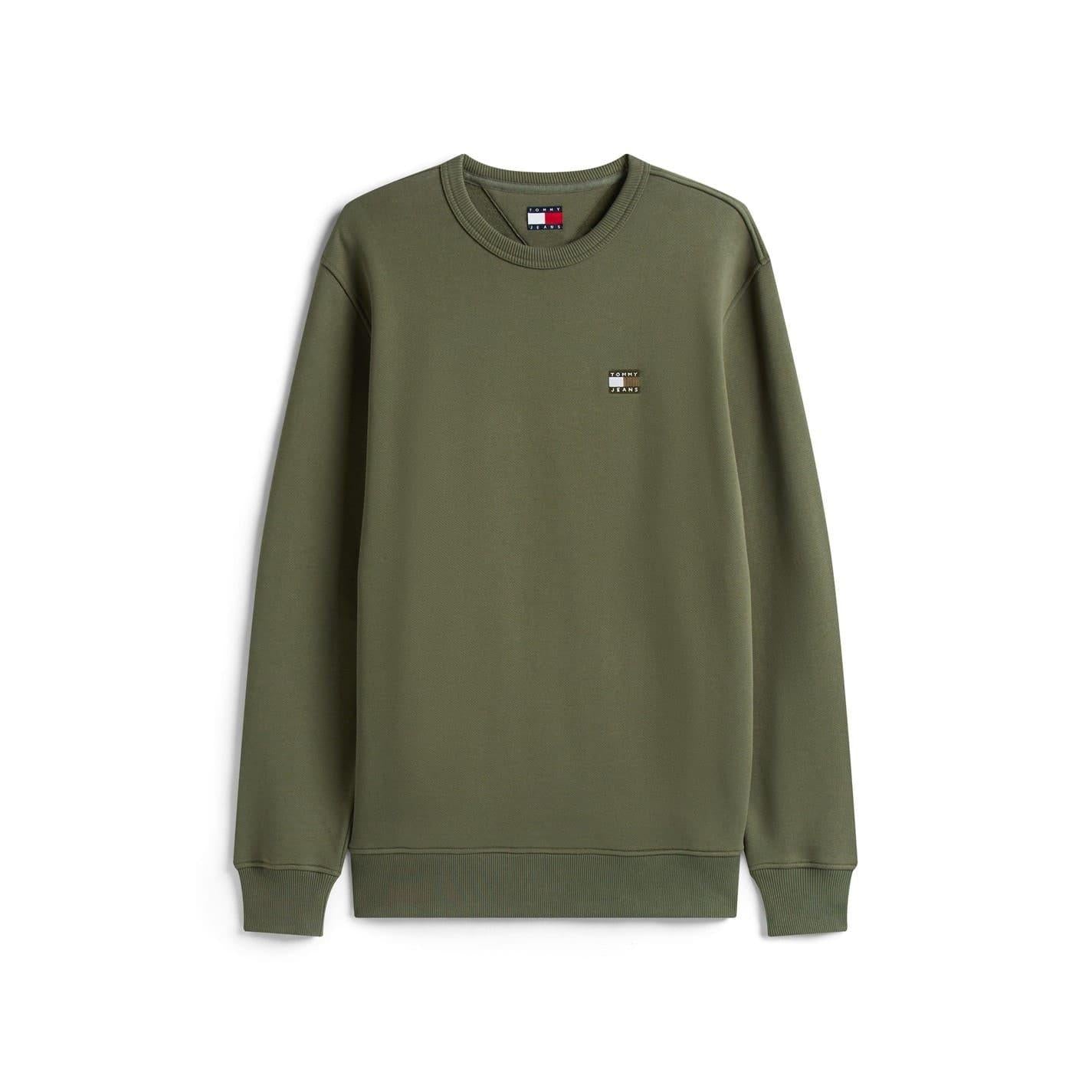 Pewter - Front - Tommy Jeans Mens Logo Sweatshirt