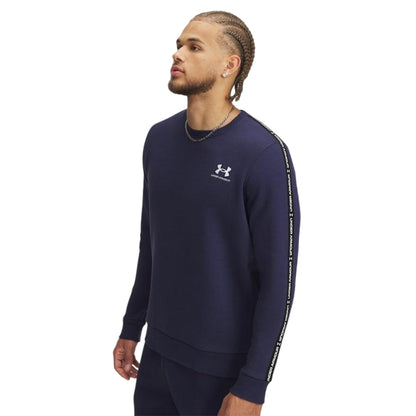 Navy-White - Front - Under Armour Mens Icon Regular Casual Sweatshirt