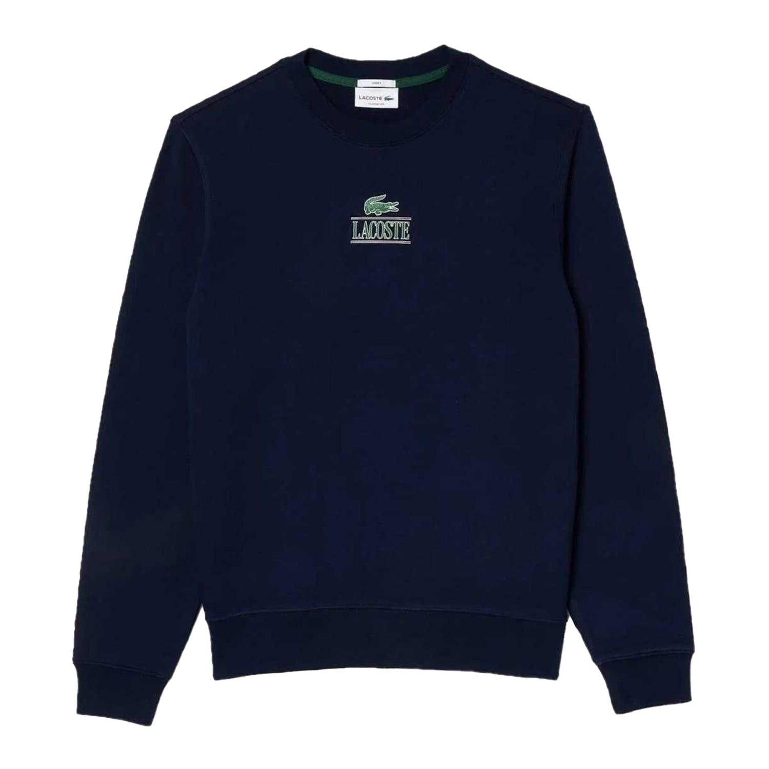 Navy Blue - Front - Lacoste Unisex Adult Logo Sweatshirt