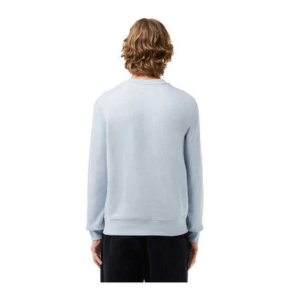 Blue - Back - Lacoste Mens Flock Print Fleece Sweatshirt
