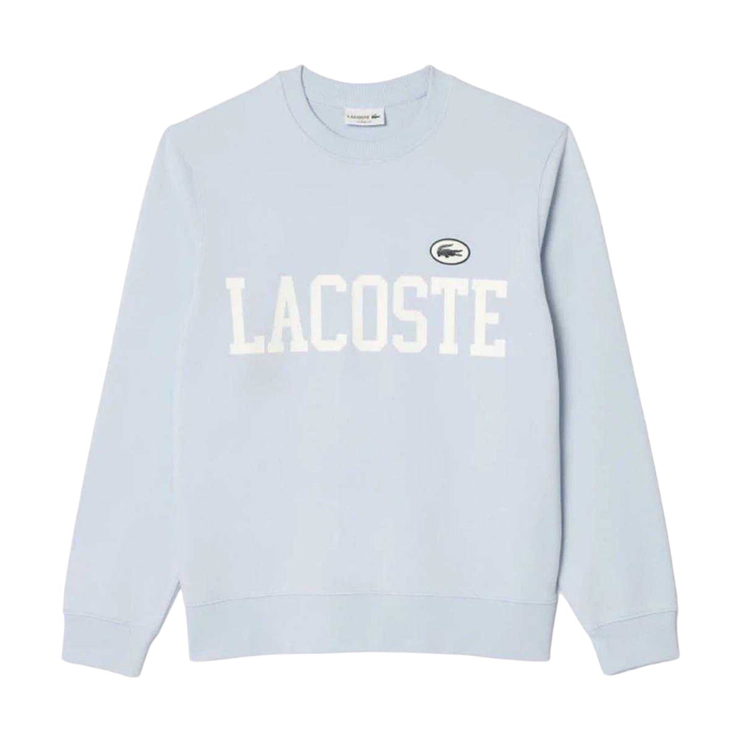Blue - Front - Lacoste Mens Flock Print Fleece Sweatshirt