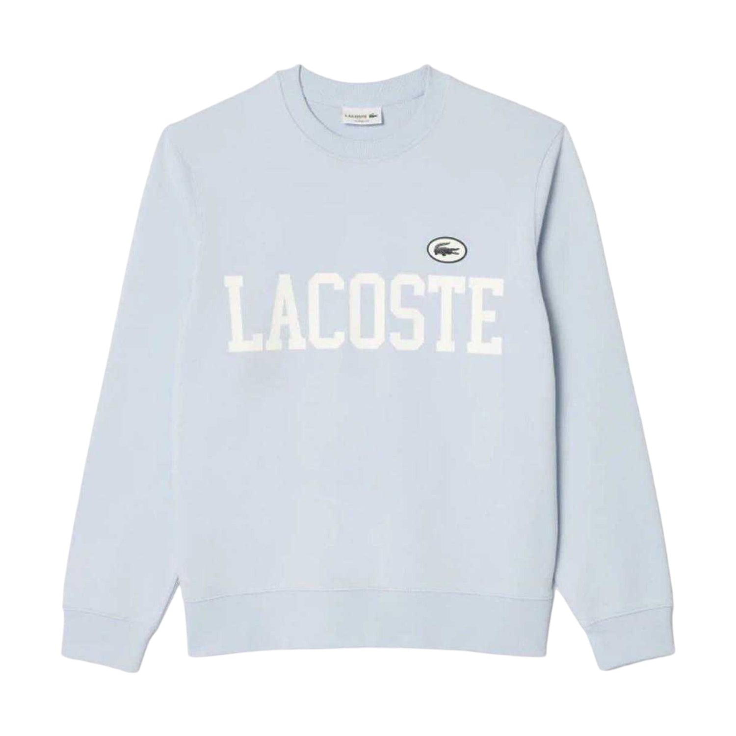 Blue - Front - Lacoste Mens Flock Print Fleece Sweatshirt