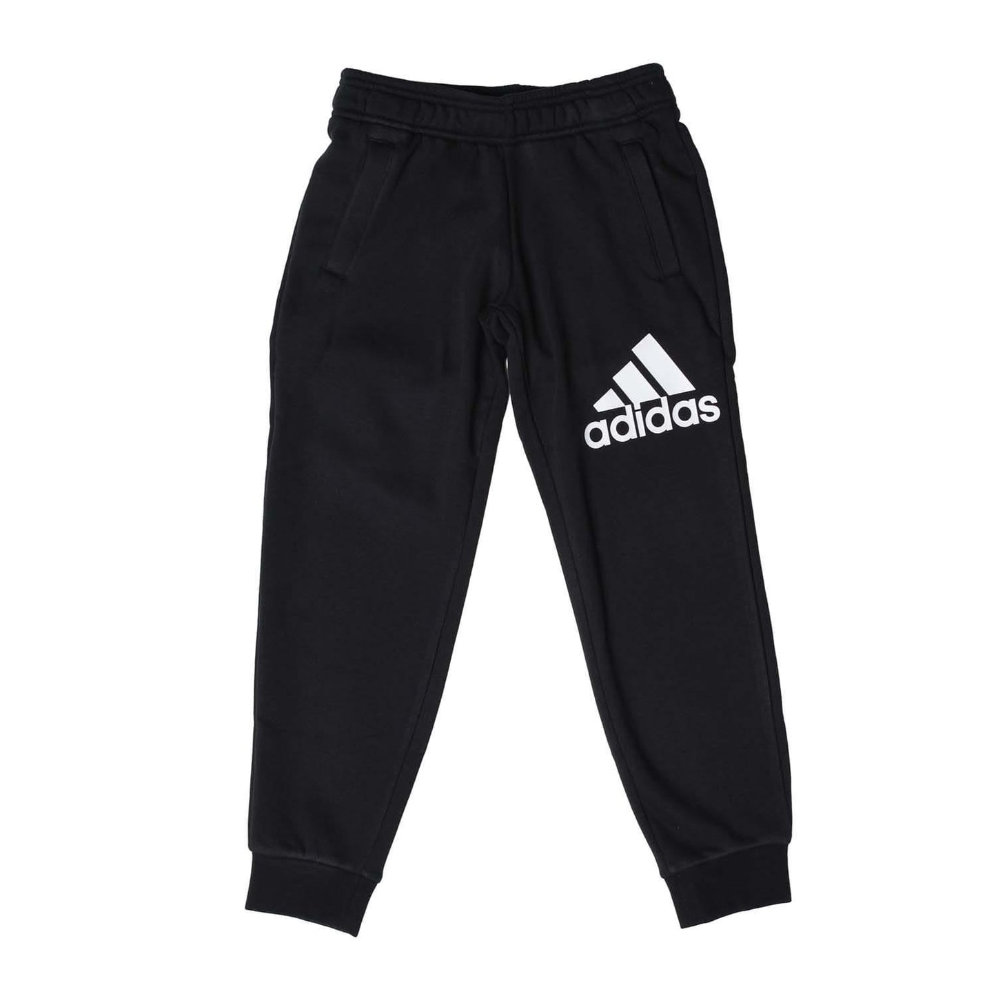 Black - Front - Adidas Boys Essentials Cotton Jogging Bottoms