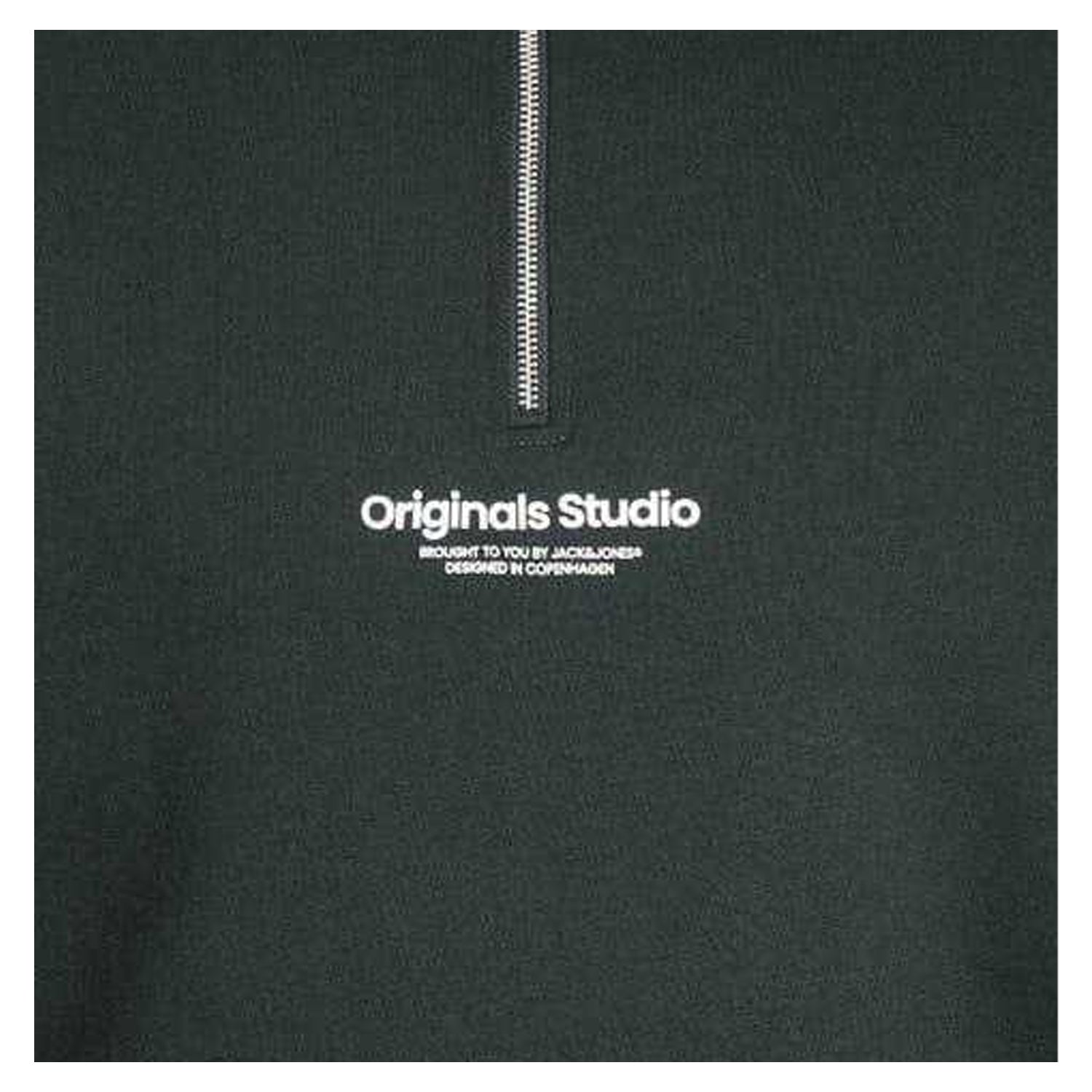 Forest - Side - Jack And Jones Mens Quarter Zip Regular Sweatshirt