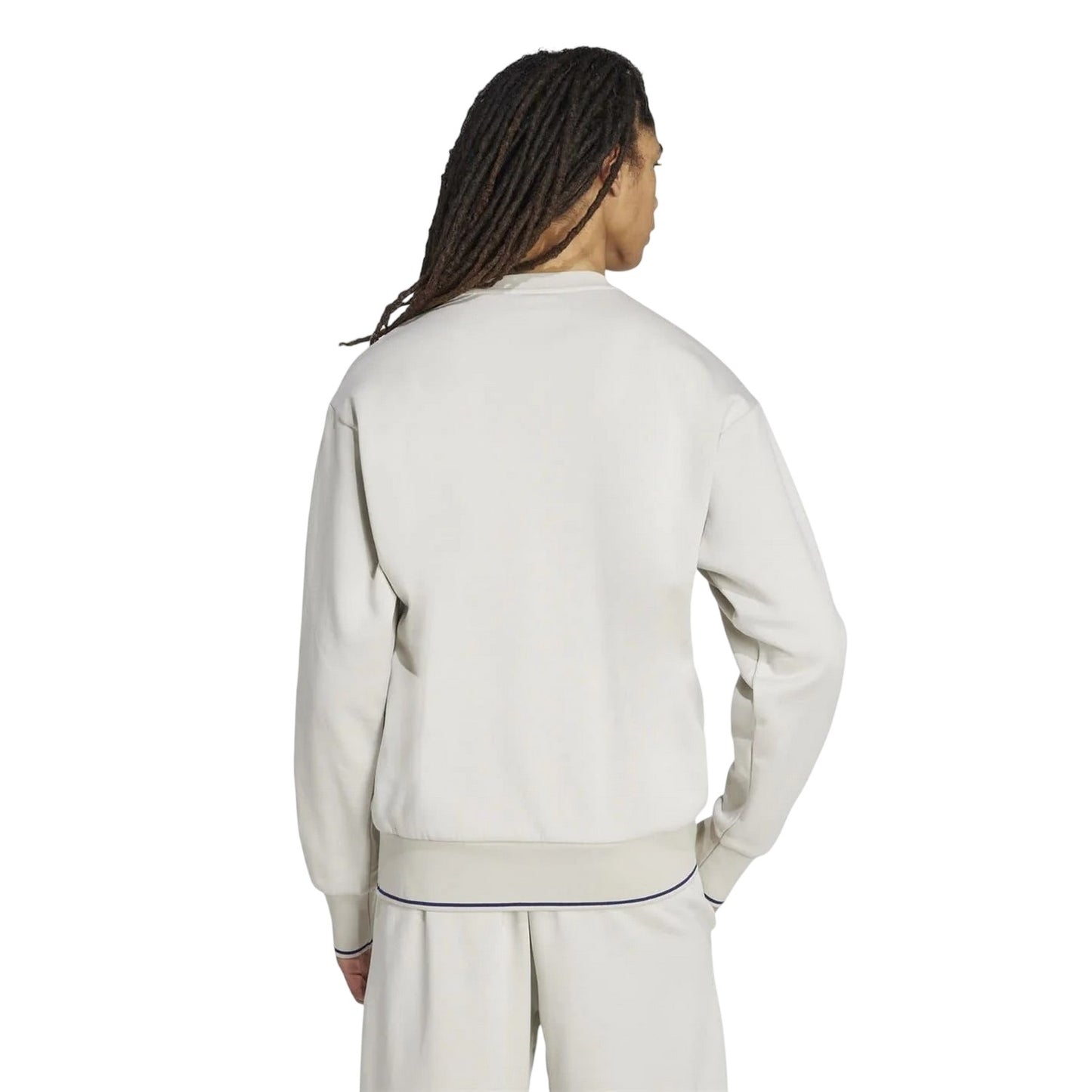 Aluminium Grey-Blue - Back - Adidas Mens Collegiate Logo Sweatshirt