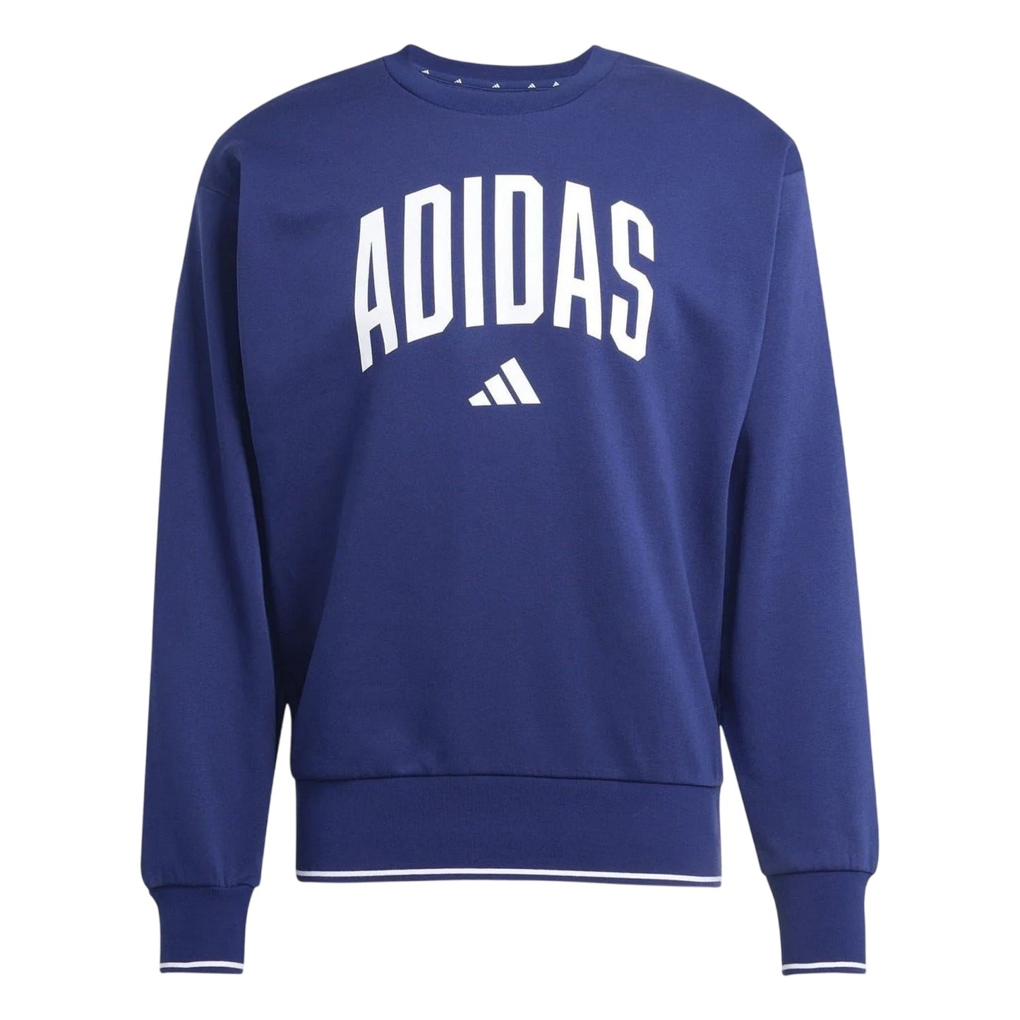 Blue-White - Front - Adidas Mens Collegiate Logo Sweatshirt