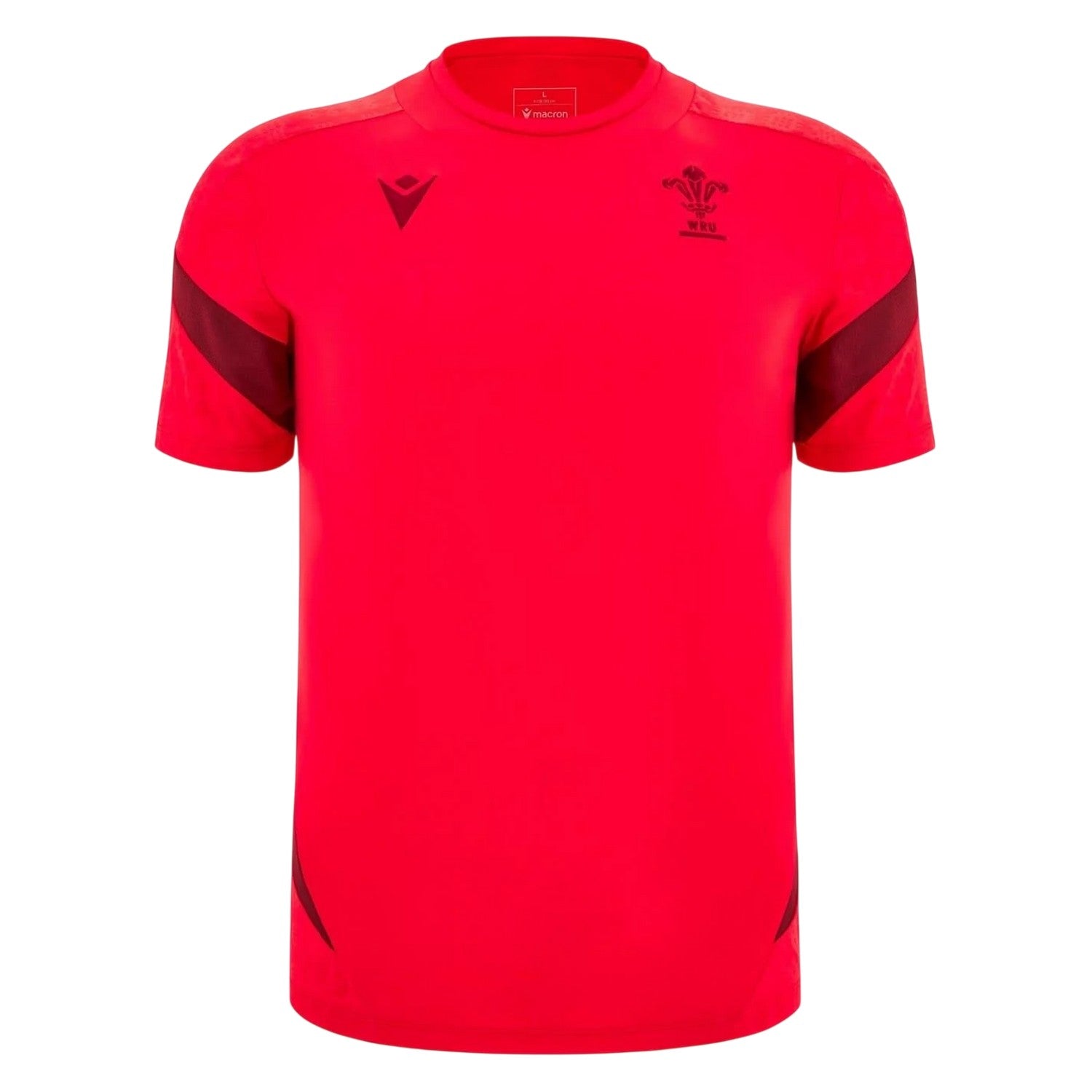 Red - Front - Macron Unisex Adult 25-26 Wales RU Rugby Shirt