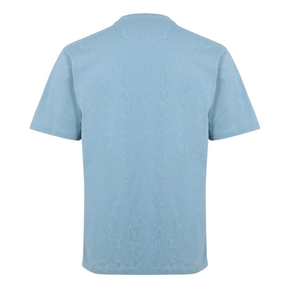 Blue - Back - C.P. Company Mens 30-1 Tonal Logo Jersey T-Shirt
