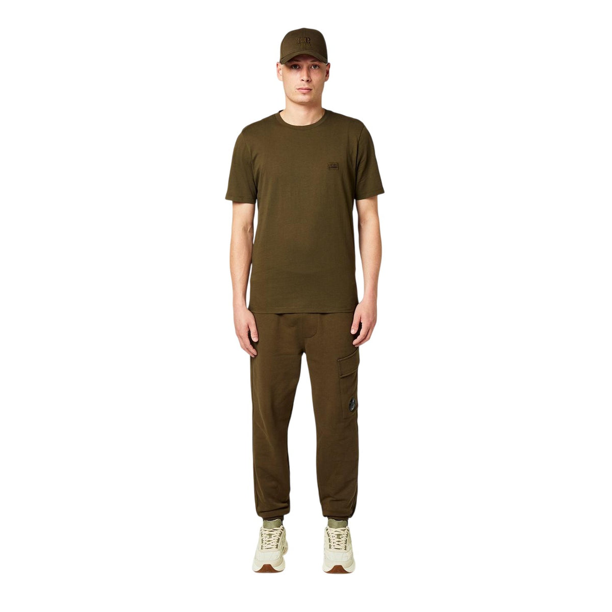 Ivy Green - Lifestyle - C.P. Company Mens 30-1 Tonal Logo Jersey T-Shirt