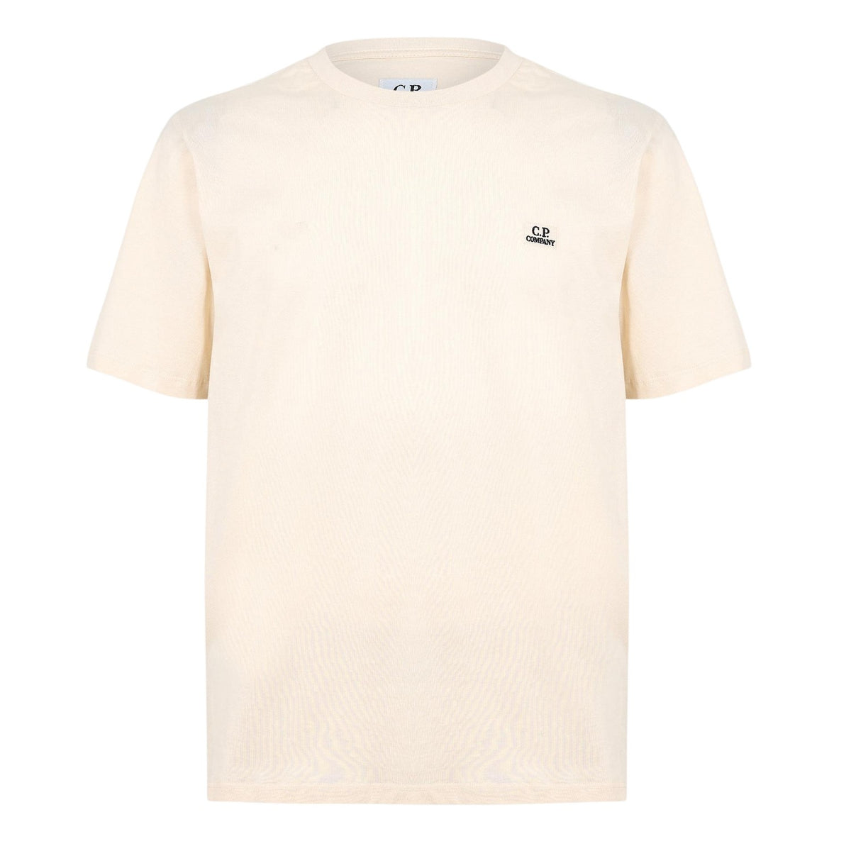 Light Beige - Front - C.P. Company Mens 30-1 Tonal Logo Jersey T-Shirt
