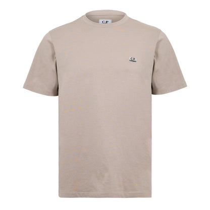 Dove - Front - C.P. Company Mens 30-1 Tonal Logo Jersey T-Shirt