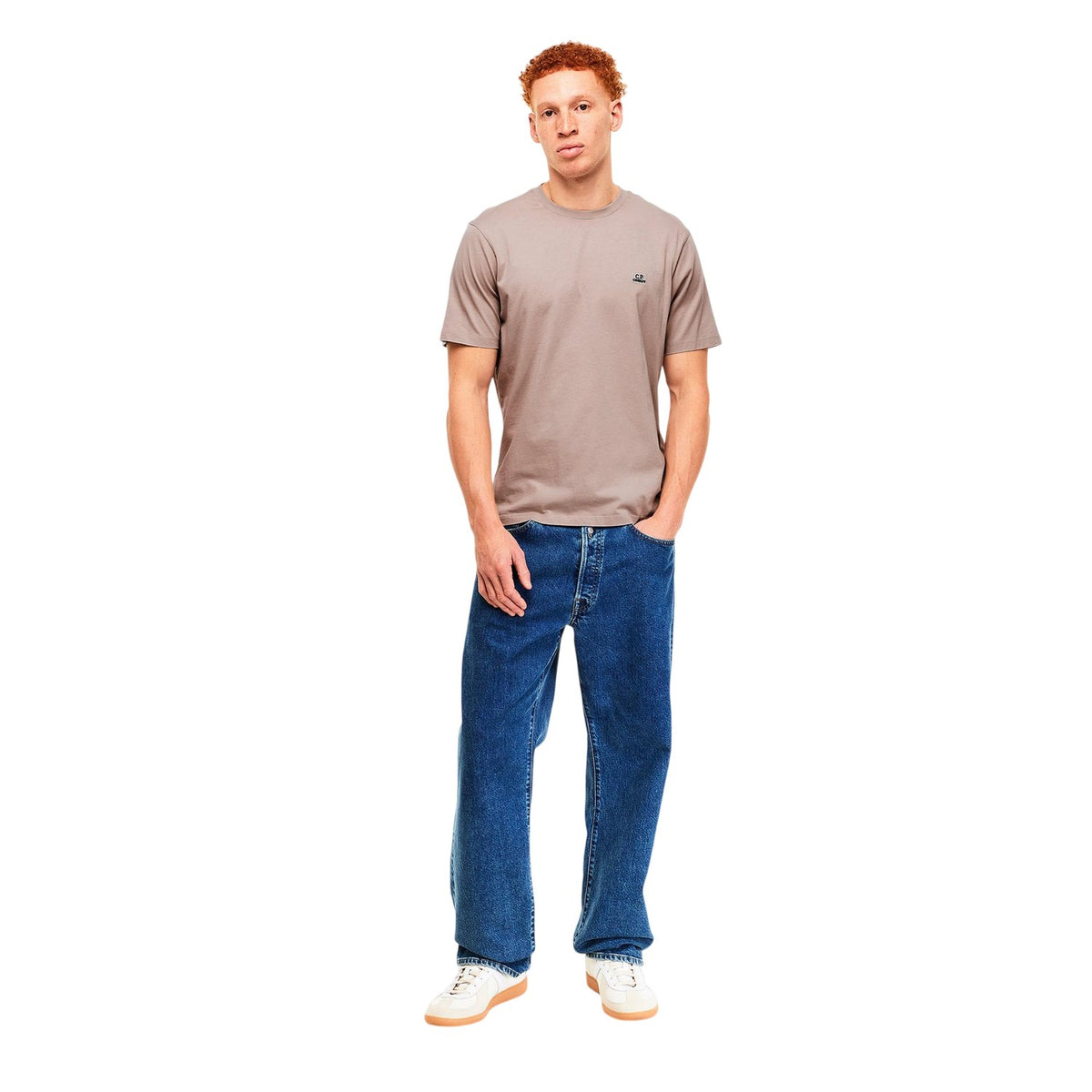 Dove - Lifestyle - C.P. Company Mens 30-1 Tonal Logo Jersey T-Shirt
