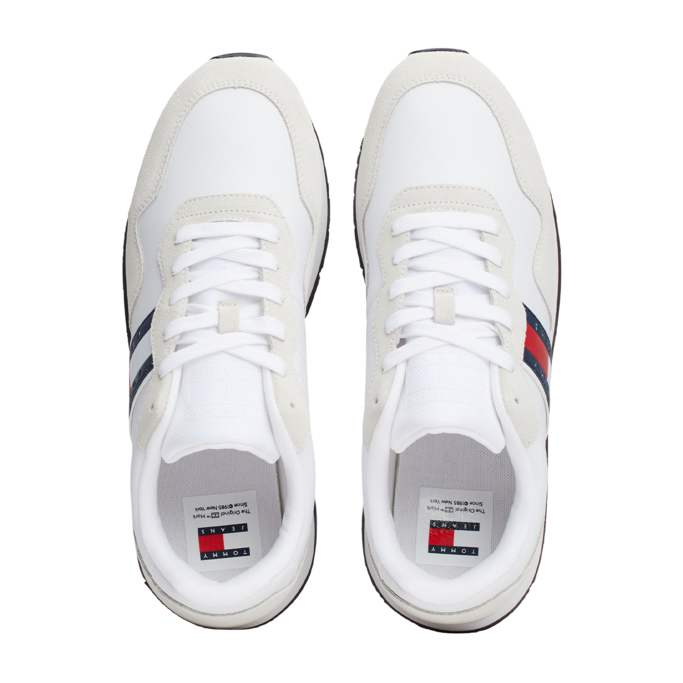 White - Lifestyle - Tommy Jeans Mens Modern Suede Trainers