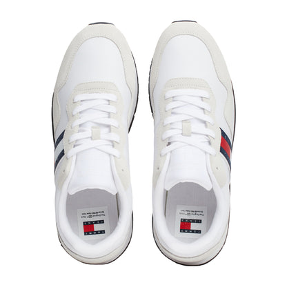 White - Lifestyle - Tommy Jeans Mens Modern Suede Trainers
