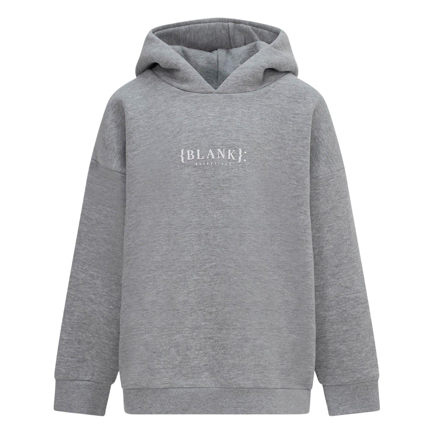 Grey Marl - Front - Blank Essentials Unisex Adult Core Puffer Hoodie