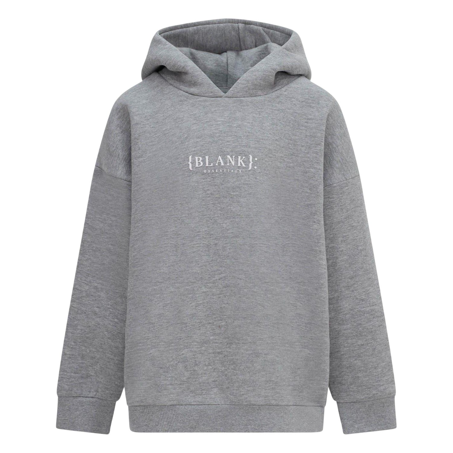 Grey Marl - Front - Blank Essentials Unisex Adult Core Puffer Hoodie
