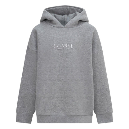 Grey Marl - Front - Blank Essentials Unisex Adult Core Puffer Hoodie